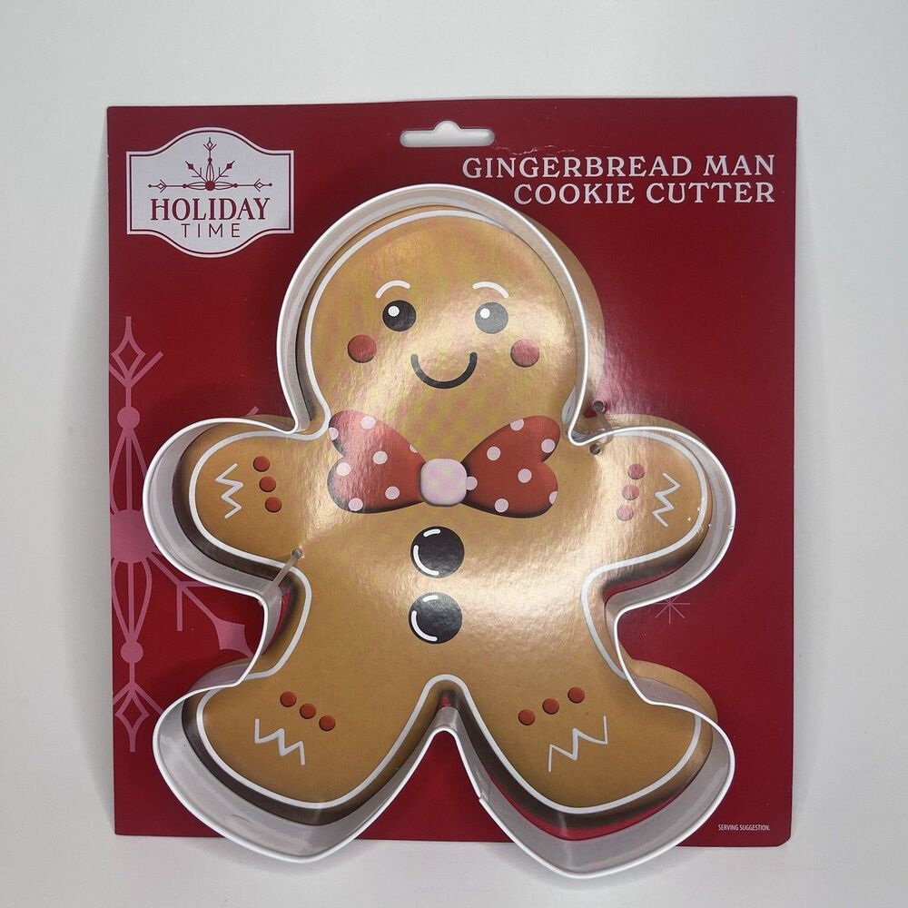 Holiday Time Jumbo Gingerbread Man Cookie Cutter 8" Christmas - NEW